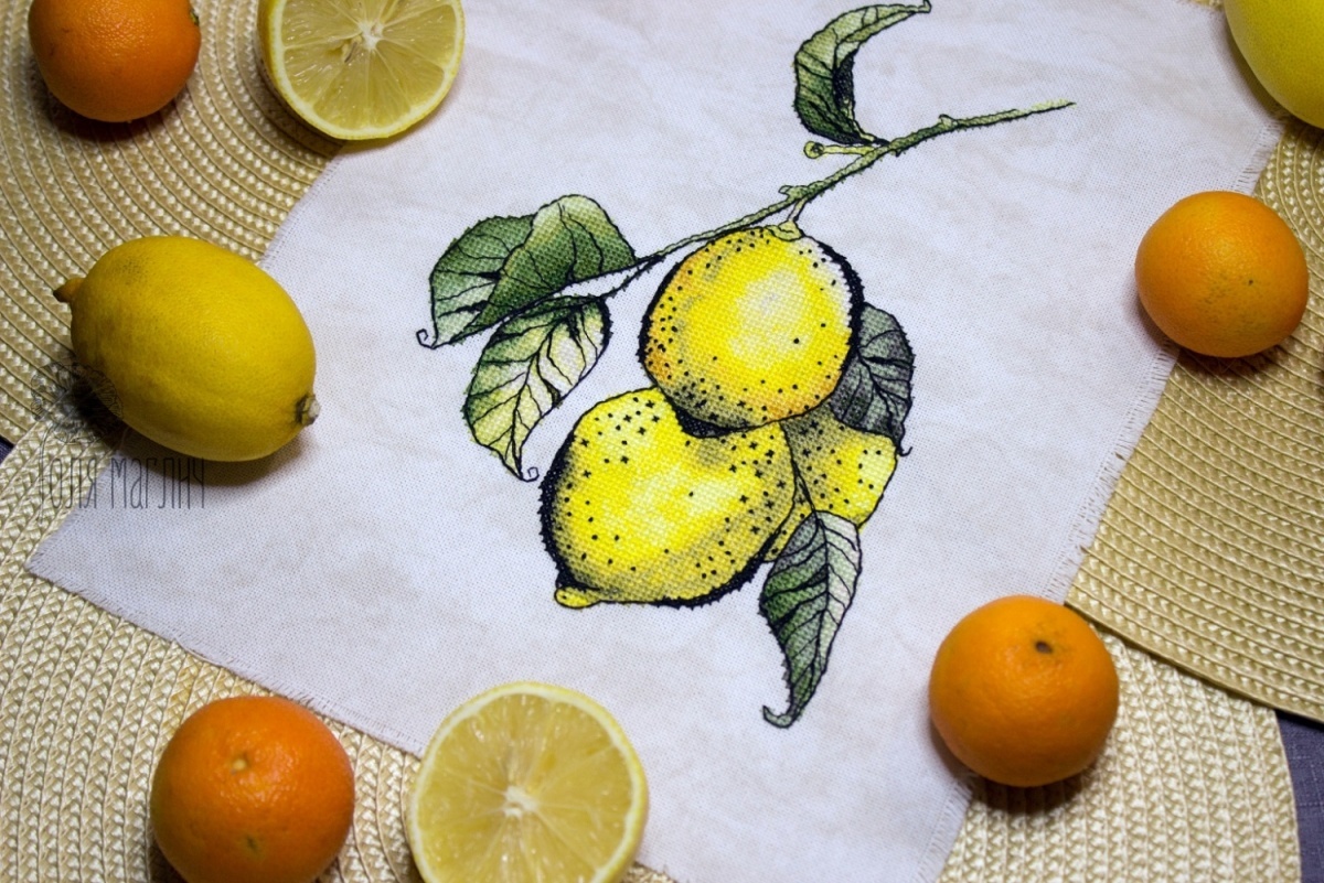 Sicilian Lemons Cross Stitch Pattern фото 5