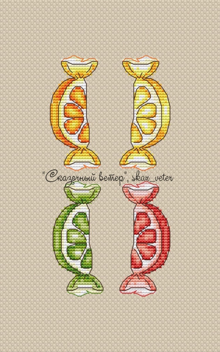 Citrus Candy Cross Stitch Pattern фото 1