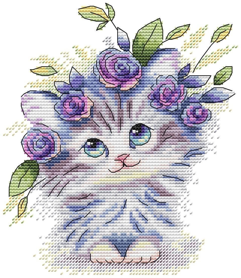 A Kitty Cross Stitch Pattern фото 2