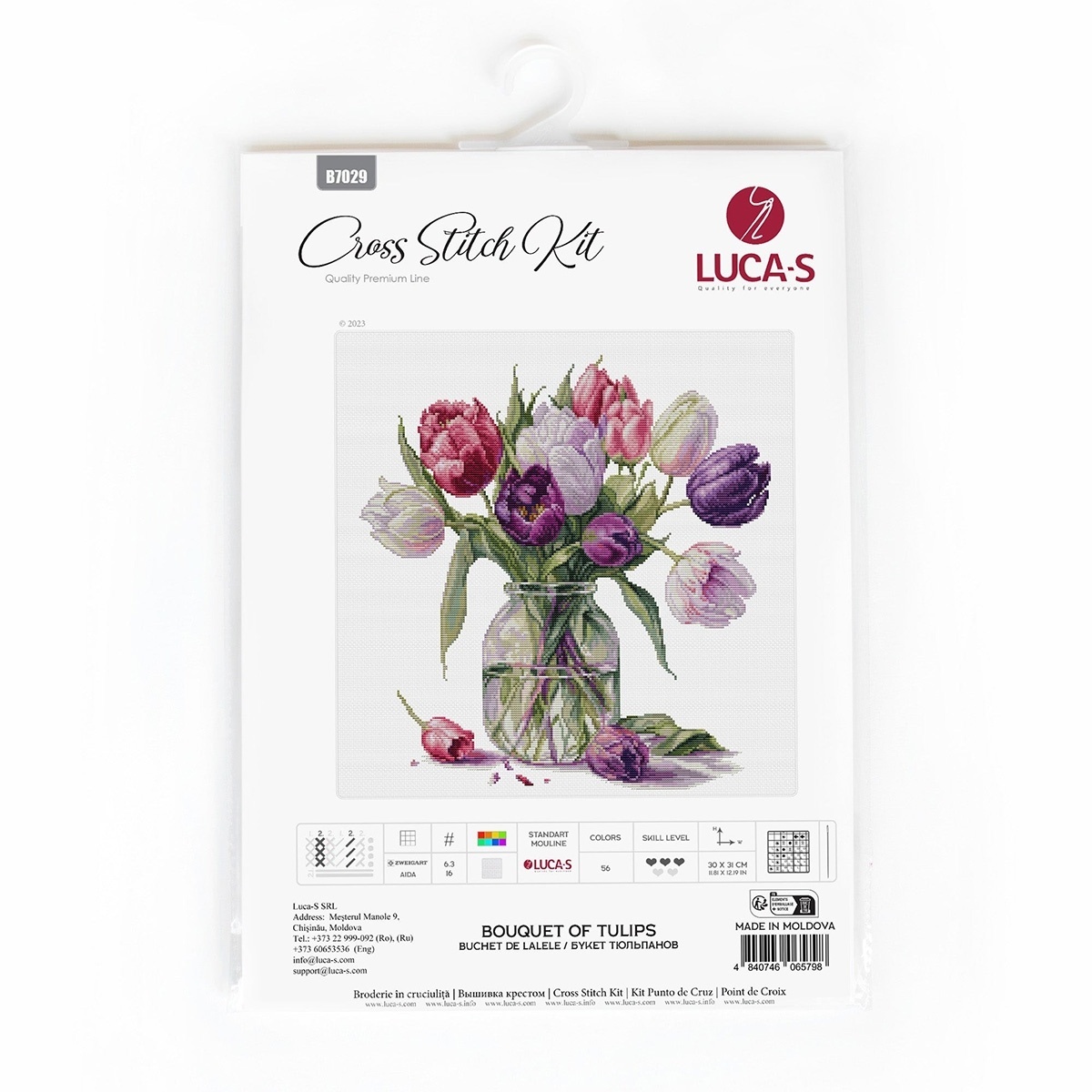 Bouquet of Tulips Cross Stitch Kit фото 2