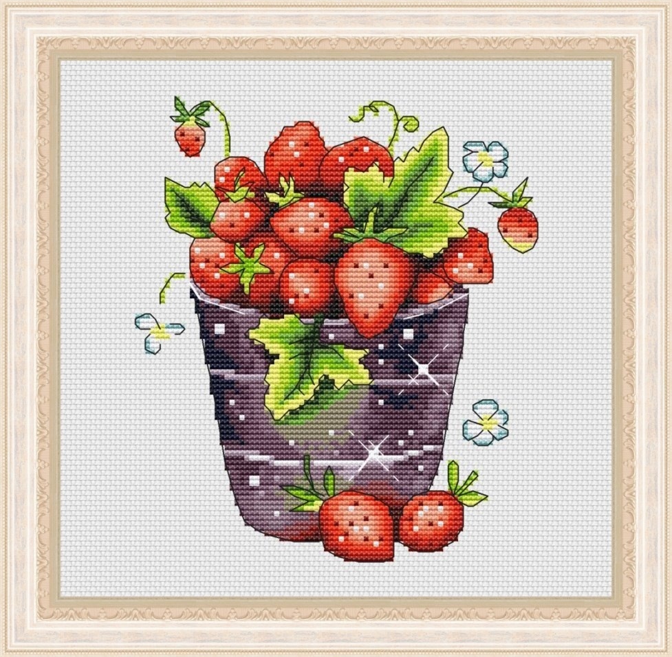 Berries. Strawberry Cross Stitch Pattern фото 1