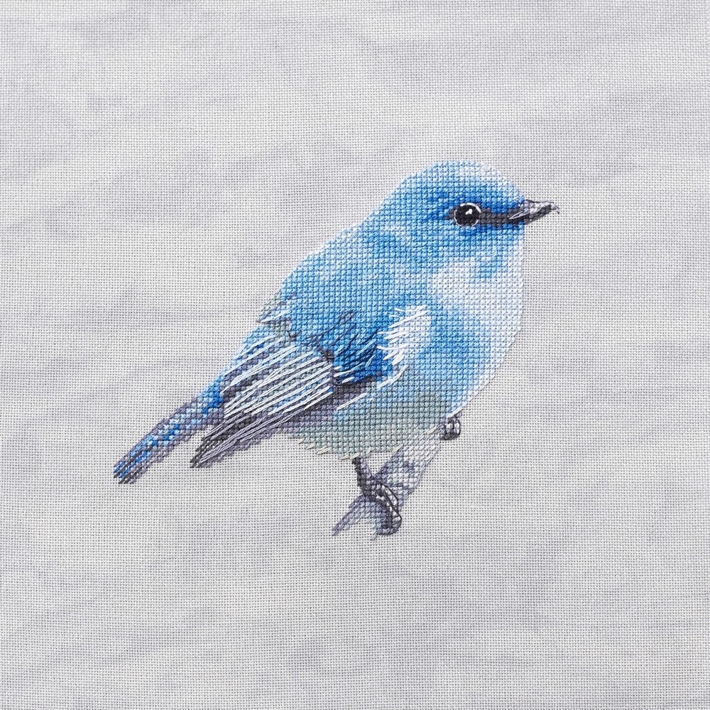 Sky Blue Bird Cross Stitch Pattern фото 6