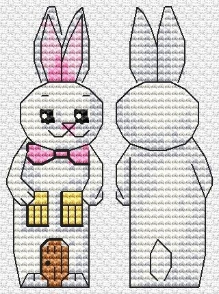 Animals Houses. Bunny Cross Stitch Pattern фото 1