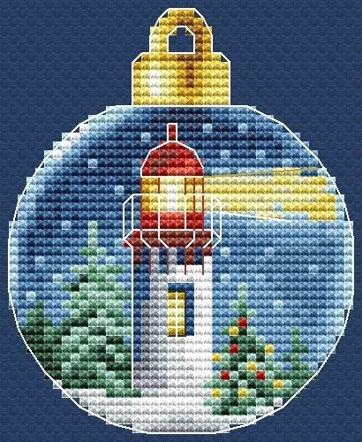 Christmas Bauble. Lighthouse 8 Cross Stitch Pattern фото 1