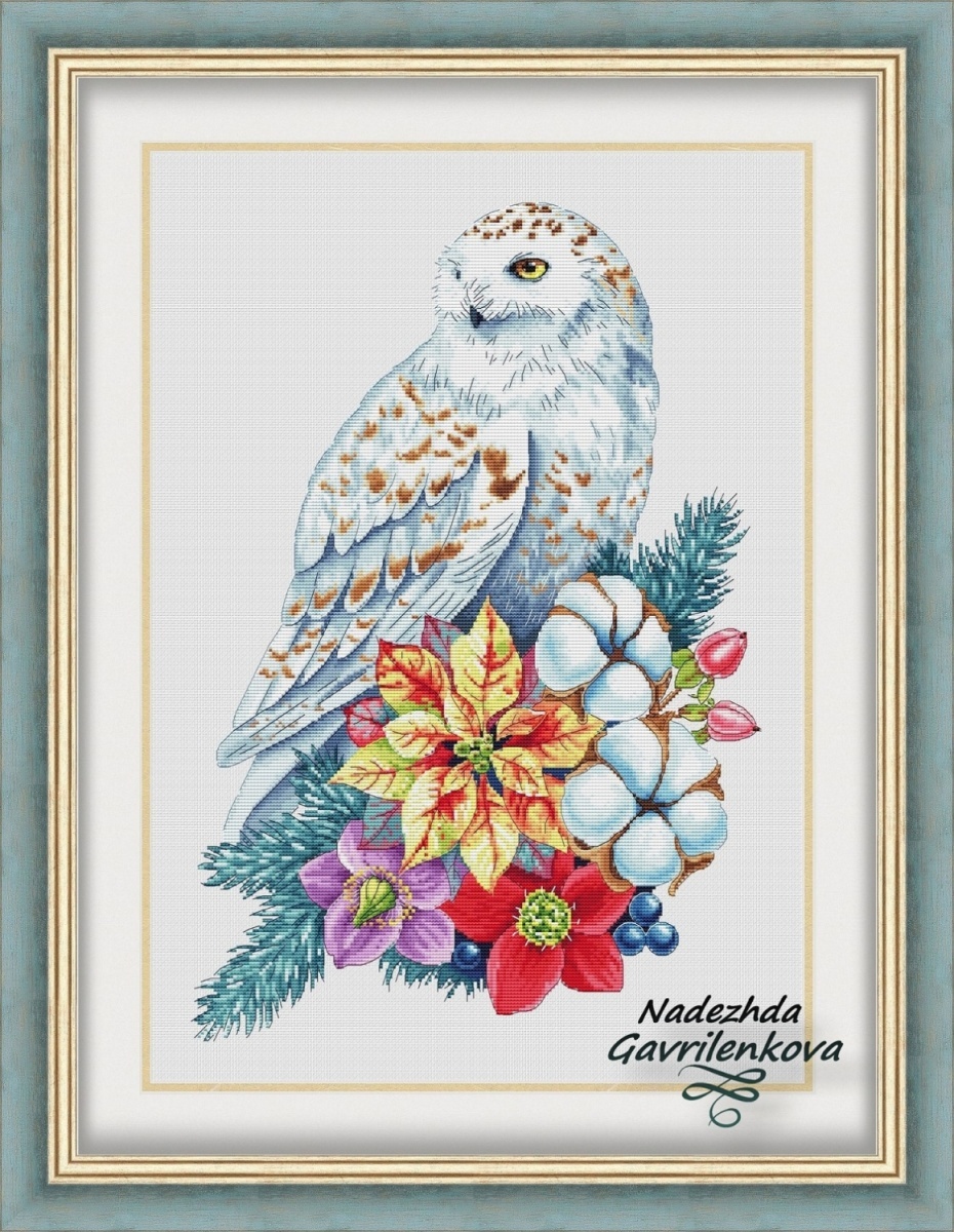A Winter Owl Cross Stitch Chart фото 1