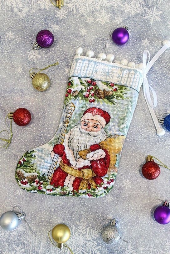 A Step from the Fairy Tale Stocking Cross Stitch Kit фото 3