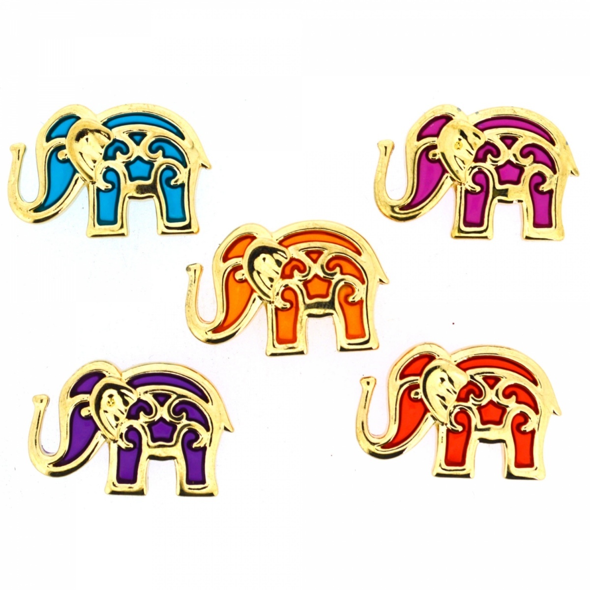 Bollywood Elephants Set of Decorative Buttons фото 1