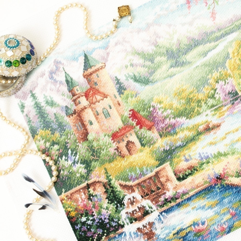 In the Garden of Magical Dreams Premium Cross Stitch Kit фото 7