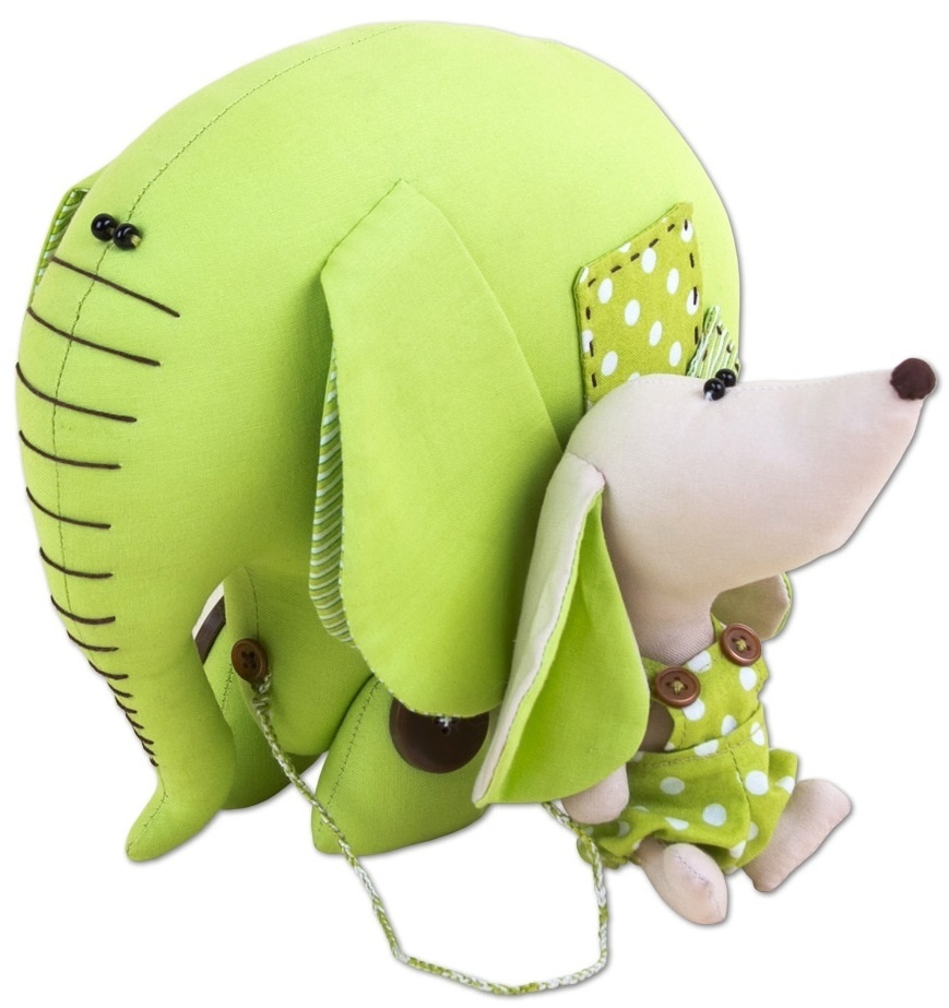 Elephant and Puppy Toy Sewing Kit фото 1