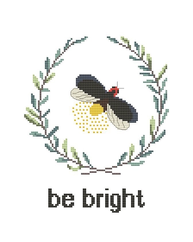 Be Bright Cross Stitch Pattern фото 1
