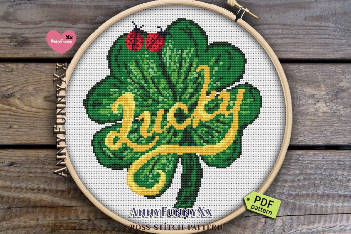 Clover for Good Luck Cross Stitch Pattern фото 4