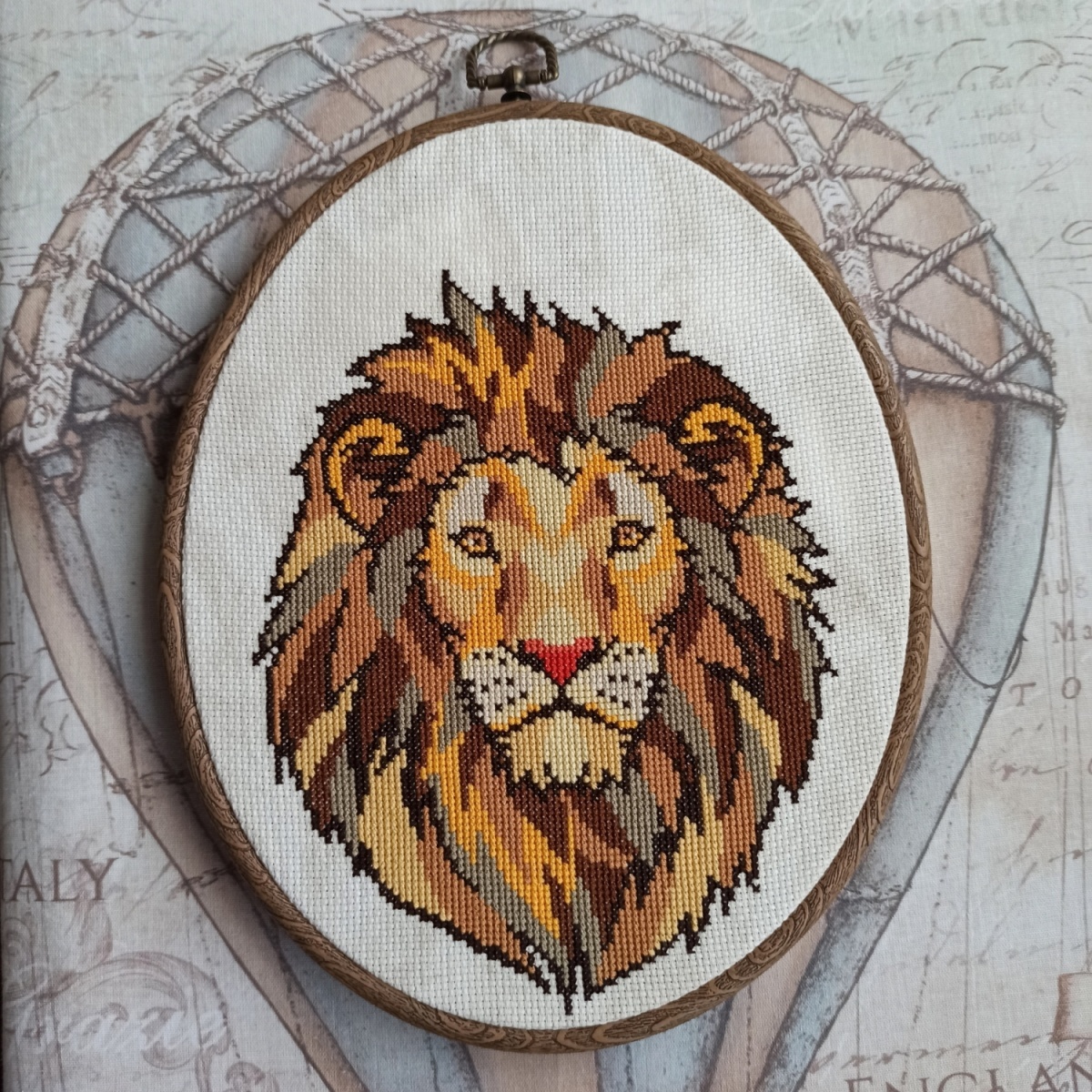 Lion Modern Cross Stitch Pattern фото 2