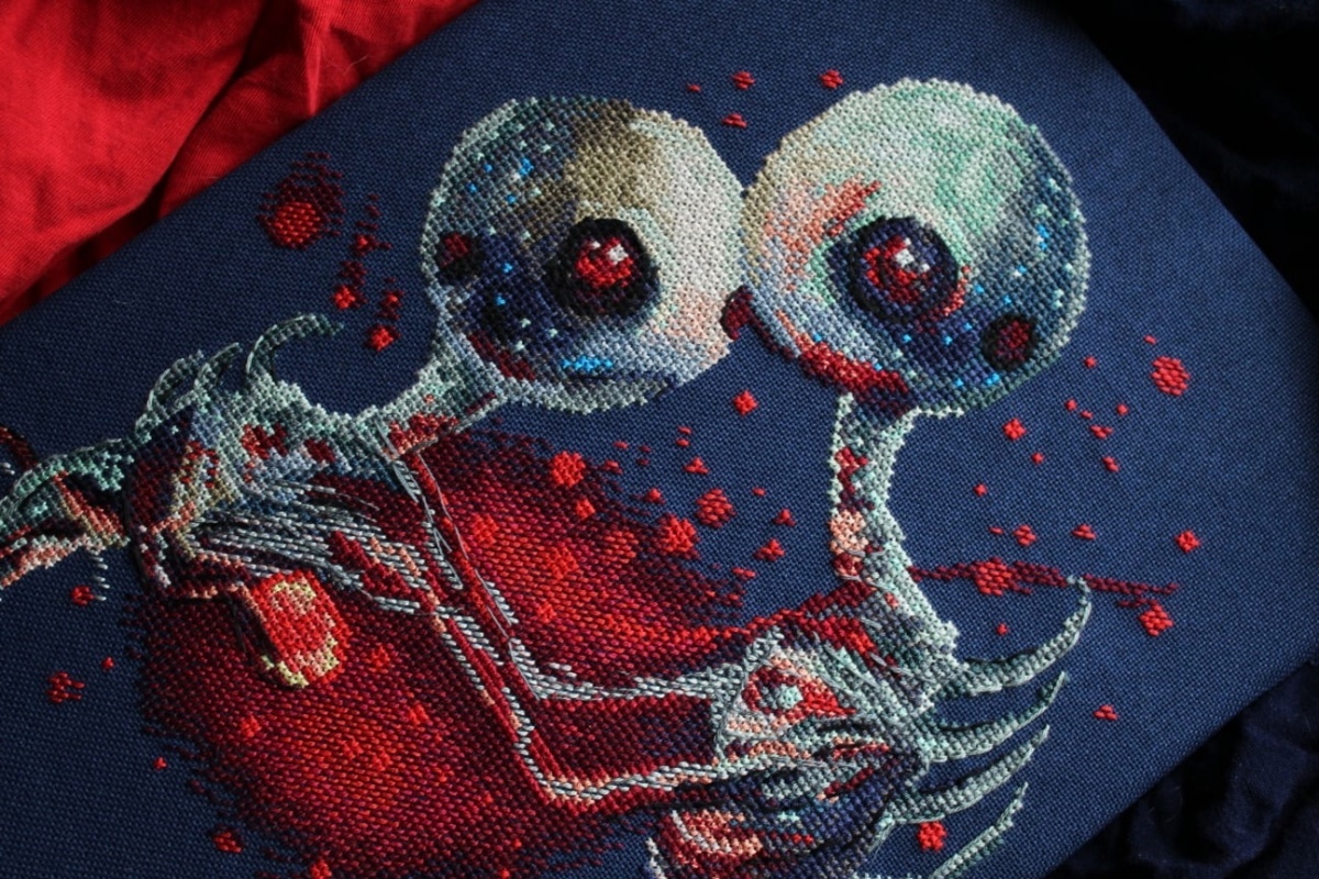 Alien Embryo Cross Stitch Pattern фото 5