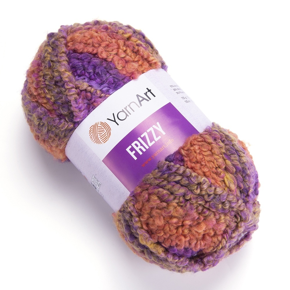 YarnArt Frizzy 77% acrylic, 20% wool, 3% polyester, 3 Skein Value Pack, 450g фото 4