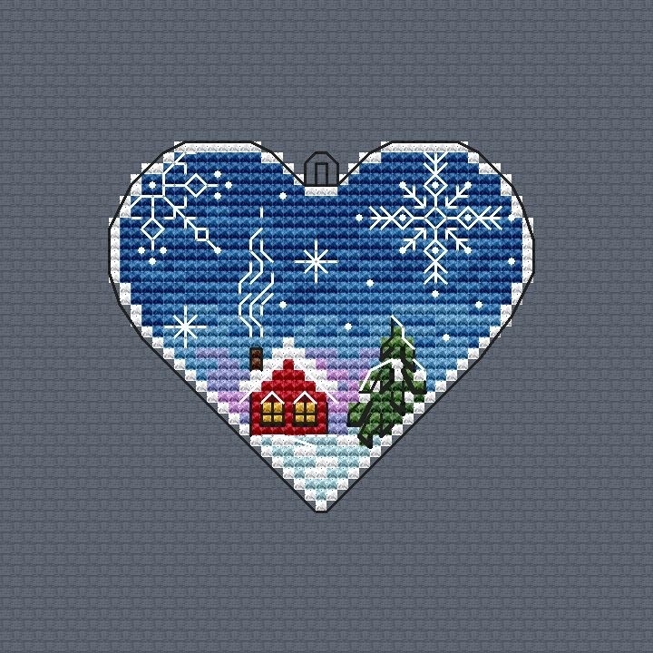 Heart. Evening at Home Cross Stitch Pattern фото 1
