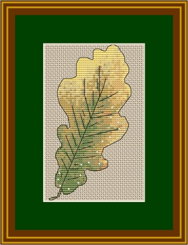 Oak Leaf 3 Cross Stitch Pattern фото 1