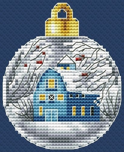 Christmas Bauble. House 9 Cross Stitch Pattern фото 1