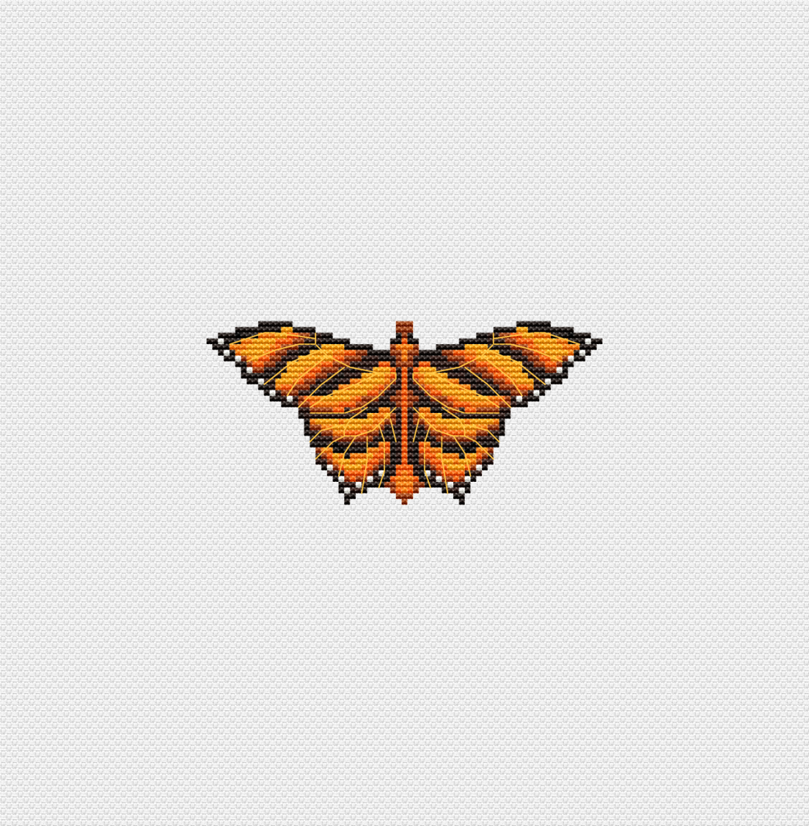 Butterfly Striped Cross Stitch Pattern фото 2