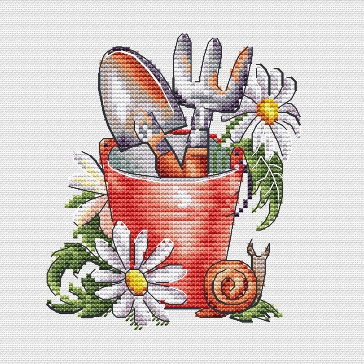 Garden Stories. Bucket Cross Stitch Pattern фото 1