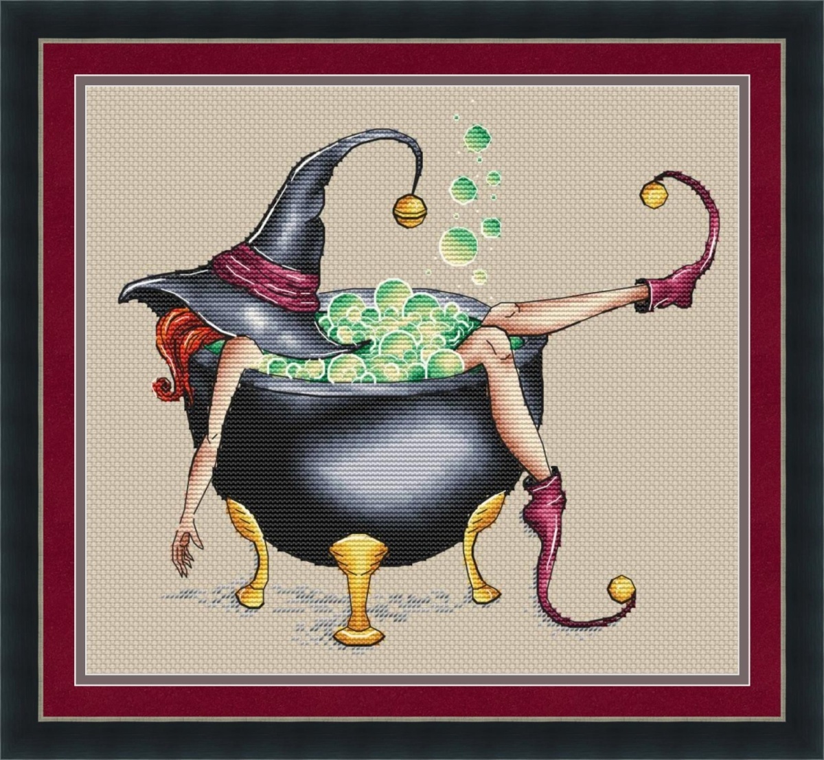 The Witch in the Cauldron Cross Stitch Pattern фото 2