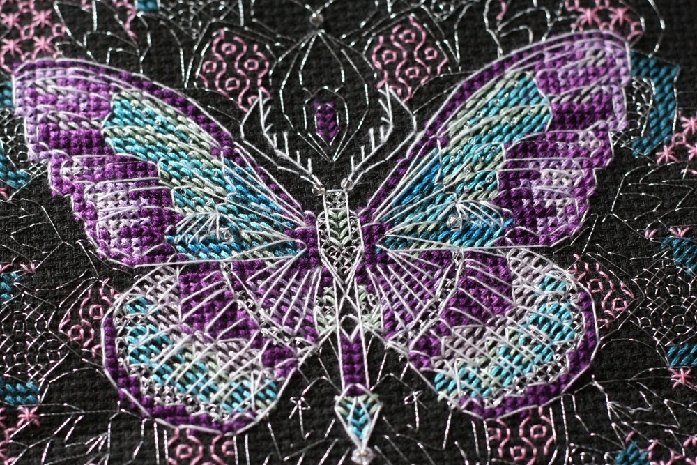 Night Butterfly Cross Stitch Kit фото 3