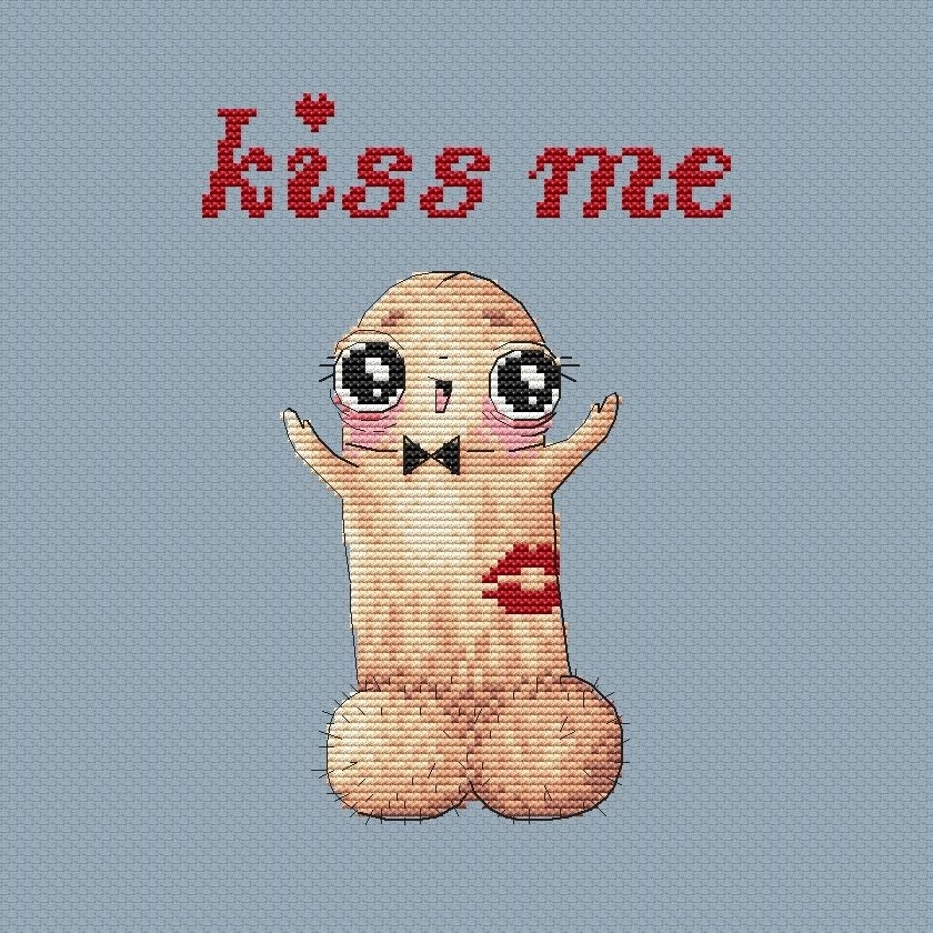 Kiss Me Cross Stitch Pattern фото 3
