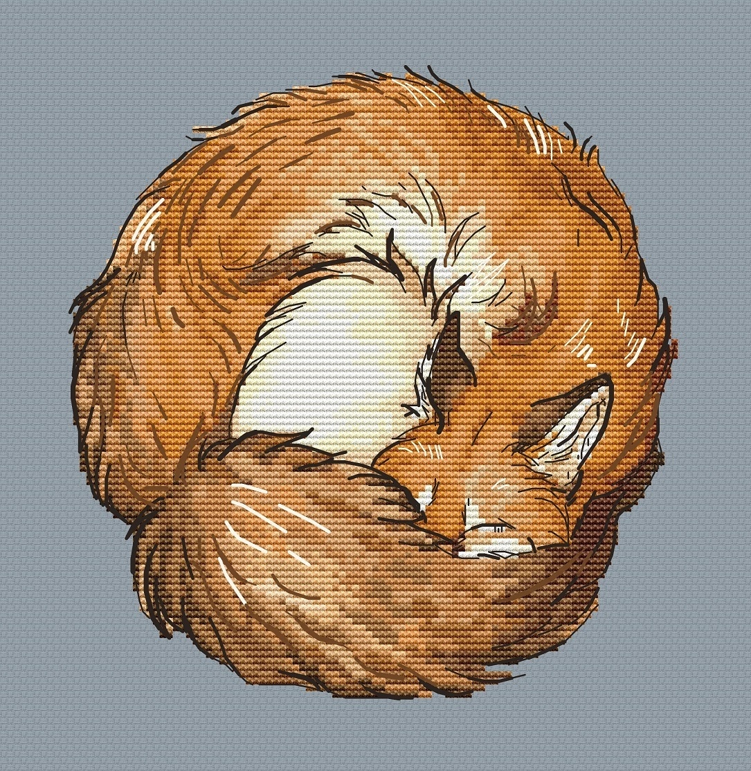 The Fox Dreams Cross Stitch Pattern фото 1