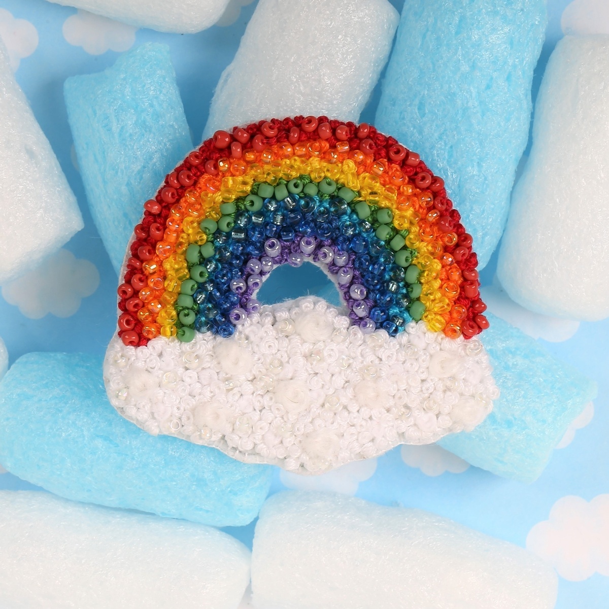 Brooch. Rainbow Bead Embroidery Kit фото 1