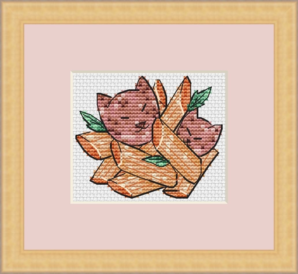 Cat Carbonara Cross Stitch Pattern фото 1
