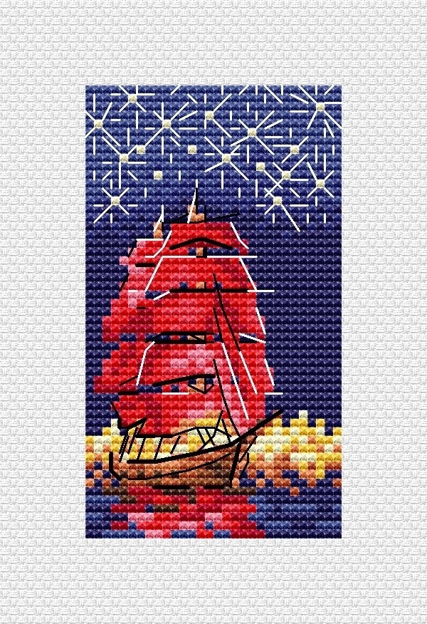 Scarlet Sails. Saint-Petersburg Cross Stitch Pattern фото 3