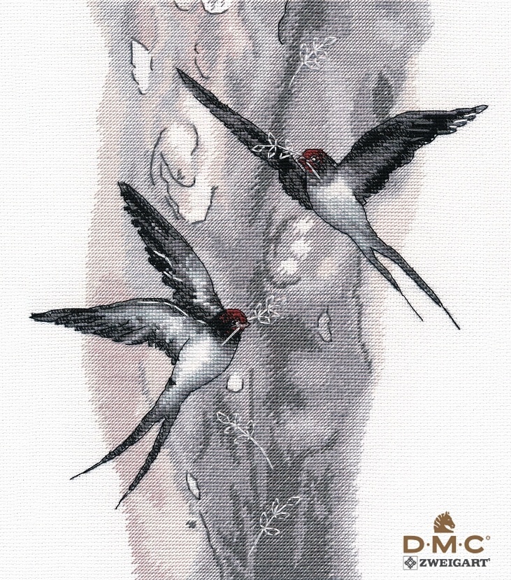 Swallows in Flight Cross Stitch Kit фото 1