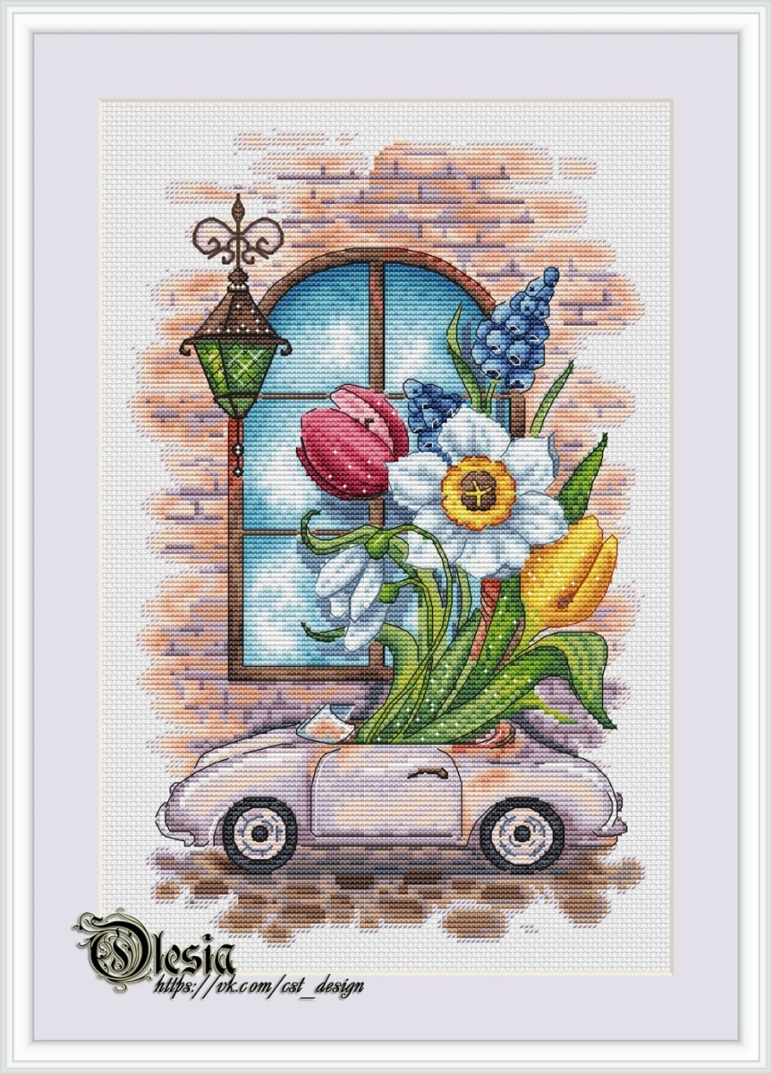 Spring Delivery Cross Stitch Chart фото 1