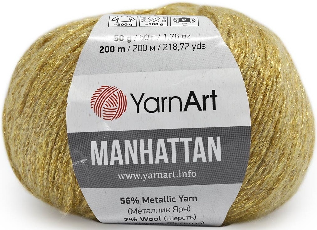 YarnArt Manhattan 7% wool, 7% viscose, 56% metallic, 30% acrylic, 10 Skein Value Pack, 500g фото 3