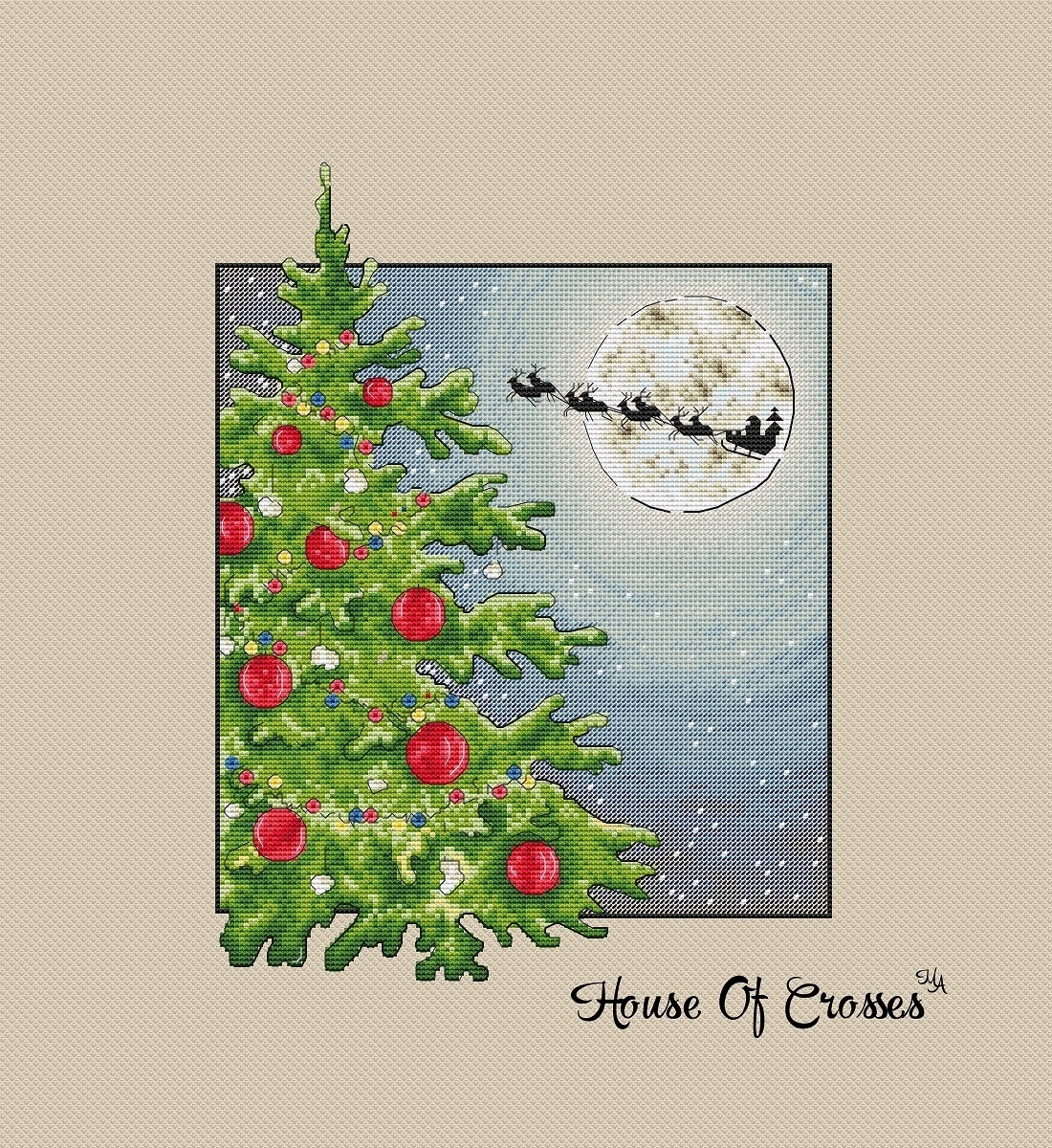 Christmas Sky Cross Stitch Pattern фото 1