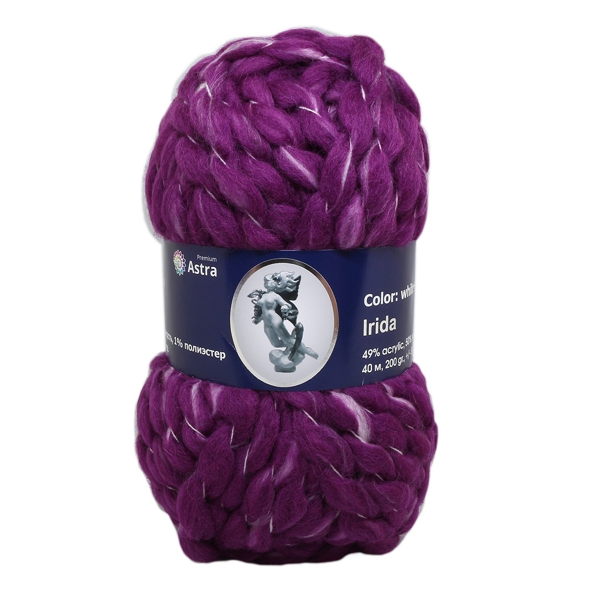 Astra Premium Iris, 50% wool, 49% acrylic, 1% polyester, 2 Skein Value Pack, 400g фото 10