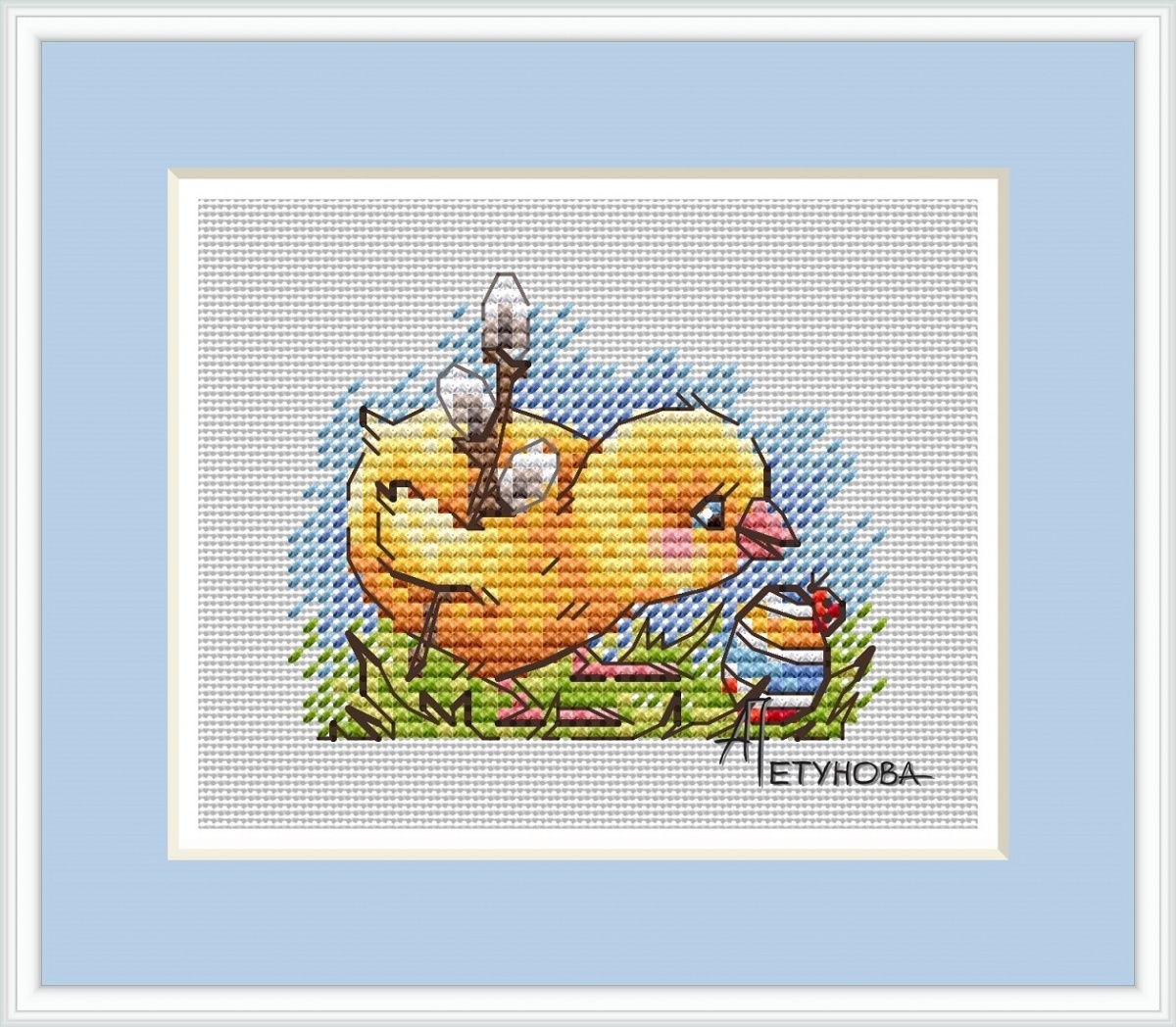 Easter Chick Cross Stitch Pattern фото 1