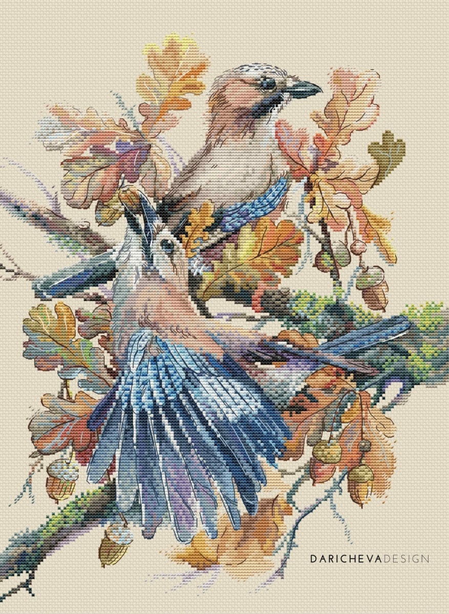 Jaybirds Cross Stitch Pattern фото 1