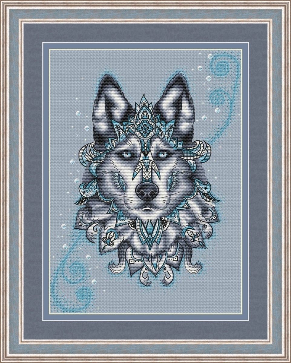 Northern Wolf Cross Stitch Pattern фото 1