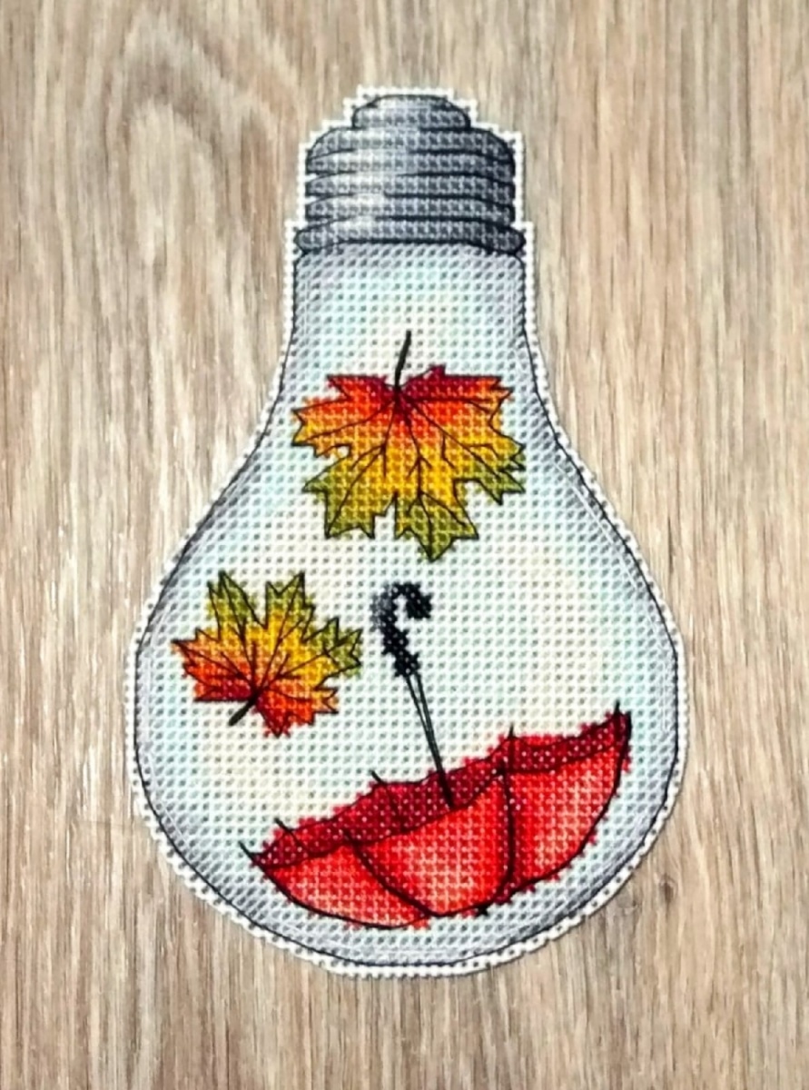 Light Bulb. Autumn Cross Stitch Pattern фото 2