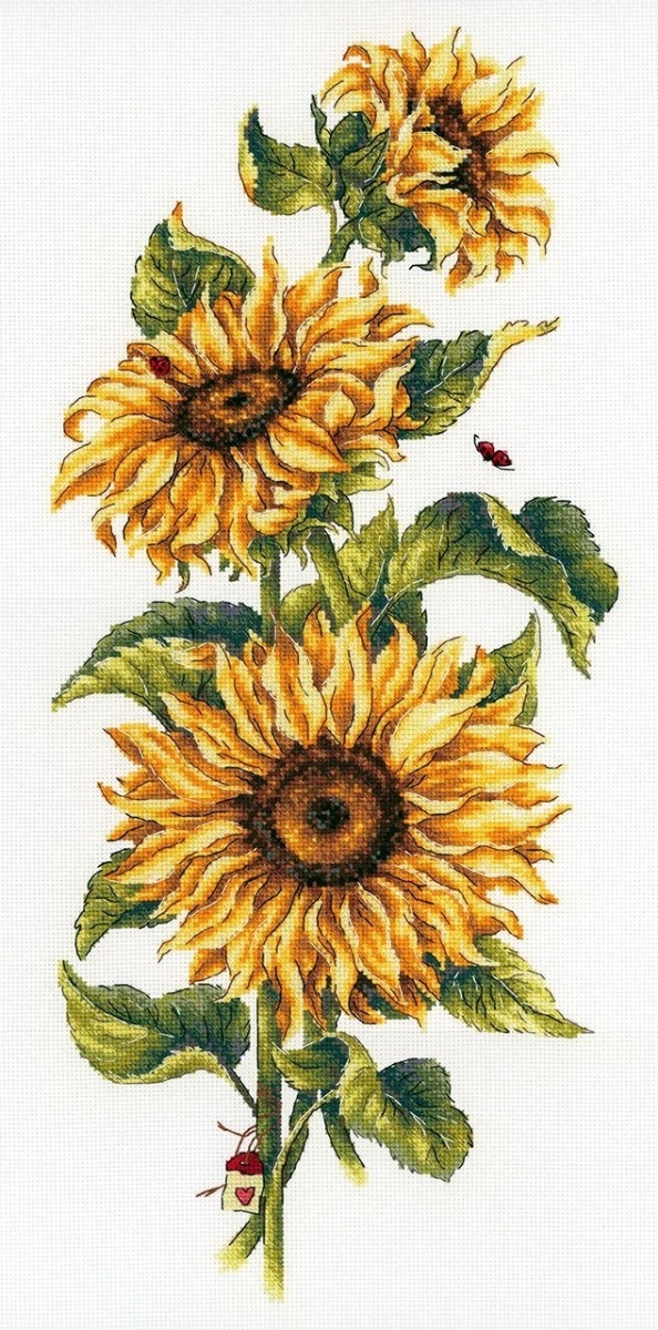 Sunflowers Cross Stitch Kit by MP Studia фото 1