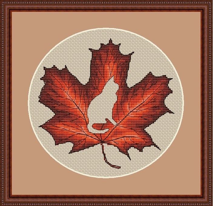 Autumn Silhouette Cross Stitch Pattern фото 1