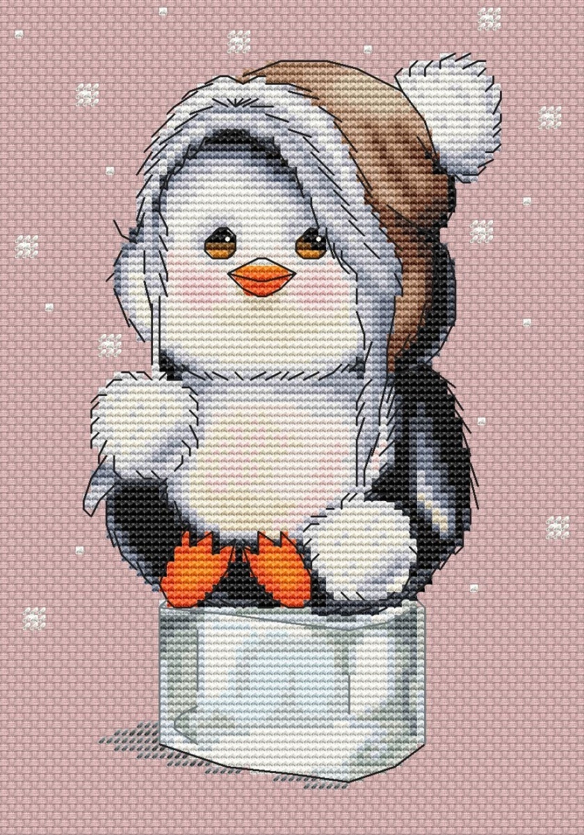 Penguin on Ice Cross Stitch Pattern фото 2