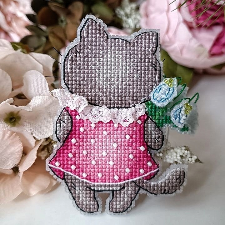 Cute Kitty Cross Stitch Pattern фото 2