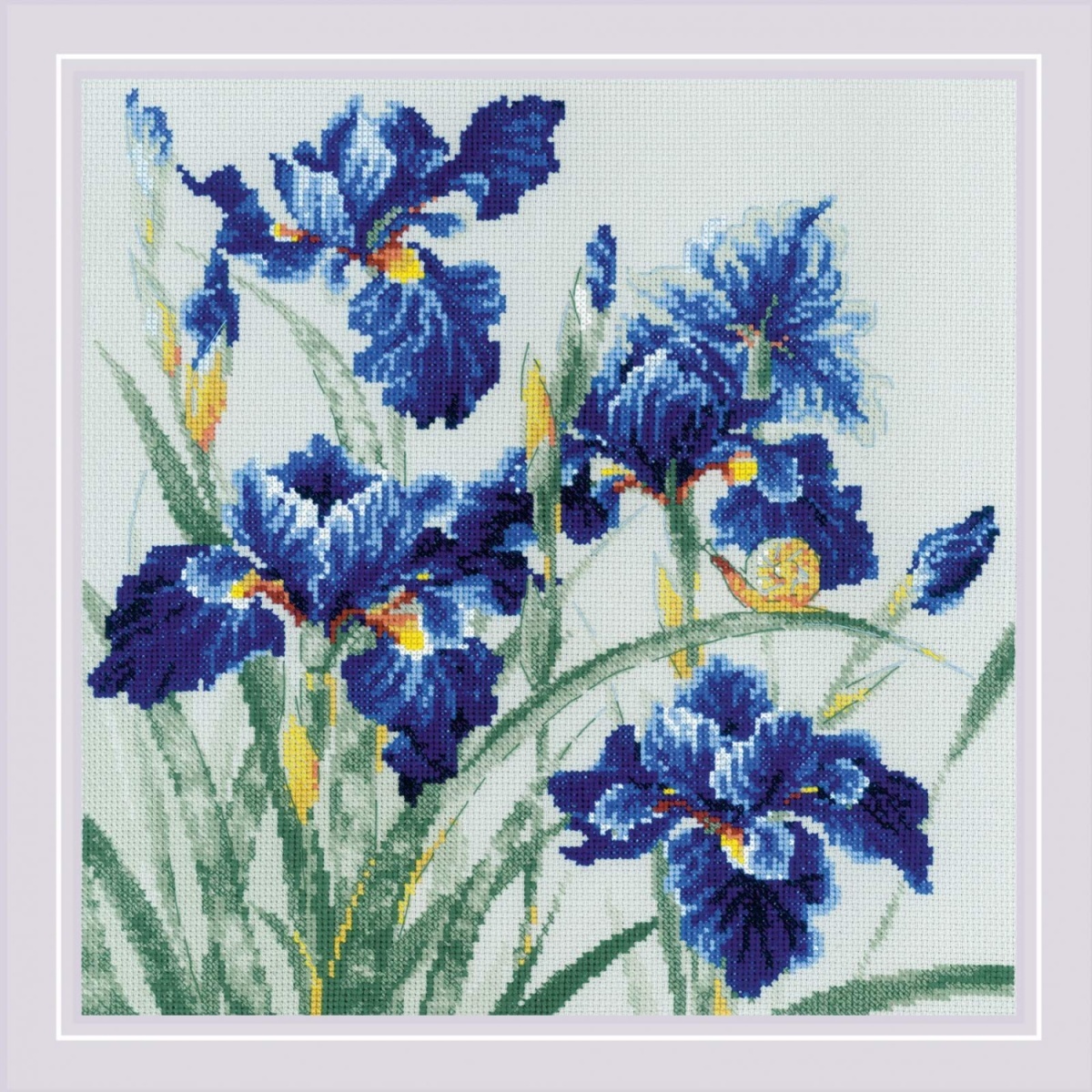 Blue Irises Cross Stitch Kit фото 1