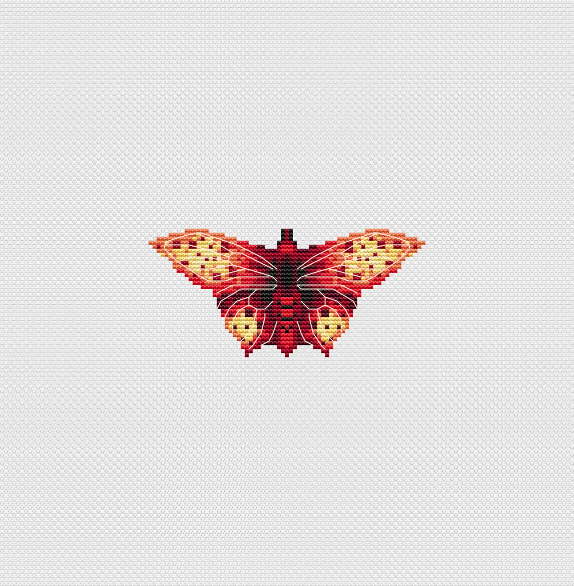 Butterfly Fiery Cross Stitch Pattern фото 2