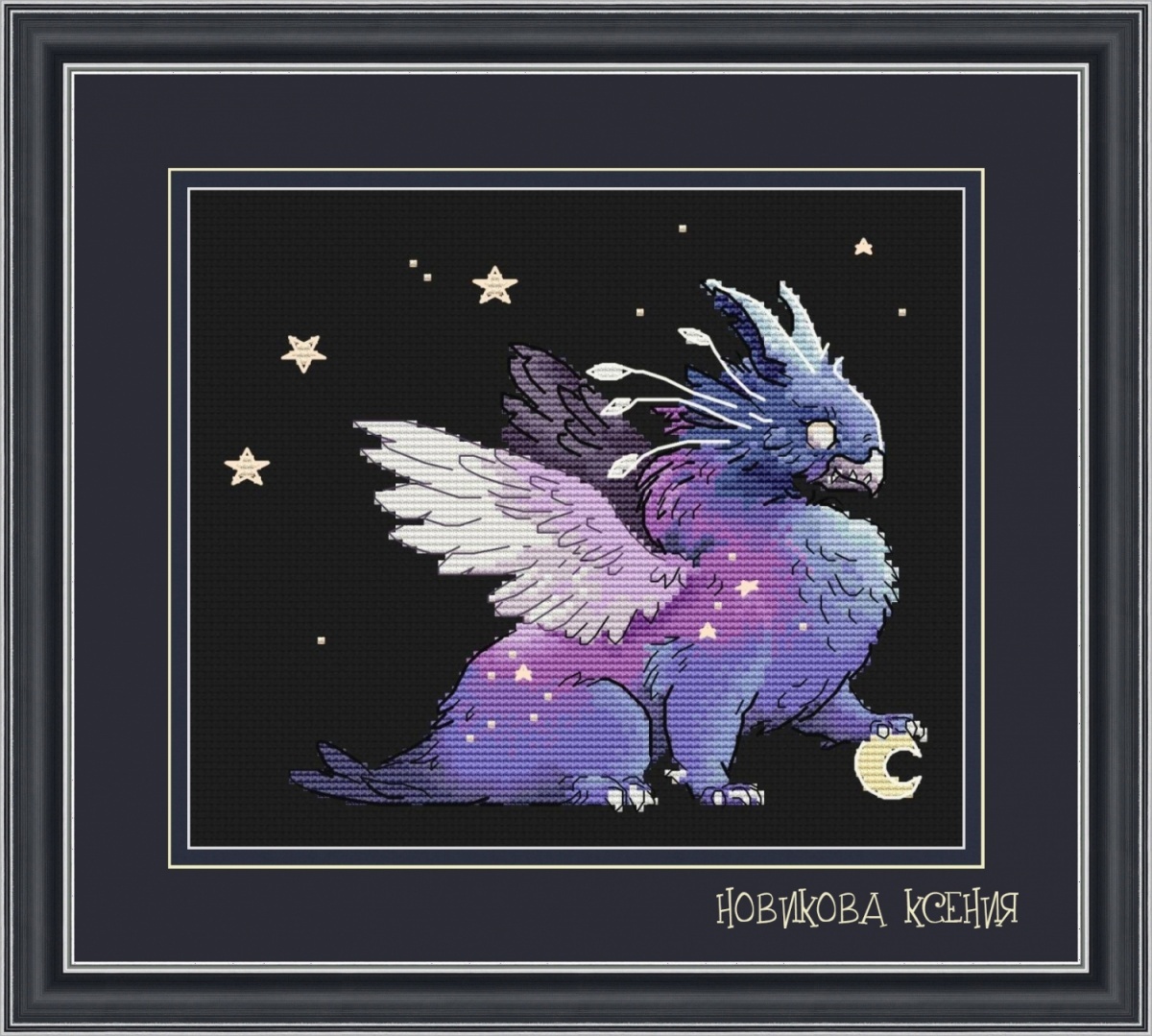 Night Dragon 1 Cross Stitch Pattern фото 1