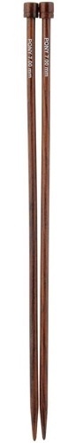 Single-pointed knitting needles, 7,00 mm/ 35 cm, rosewood фото 1