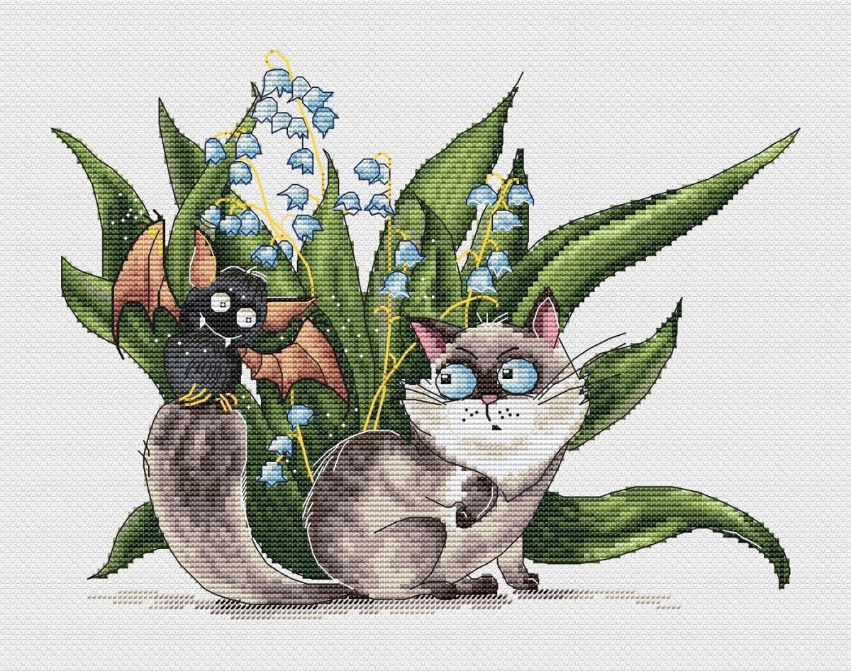 Cat and Mouse Cross Stitch Pattern фото 3