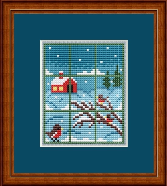 Winter Window Cross Stitch Pattern фото 1