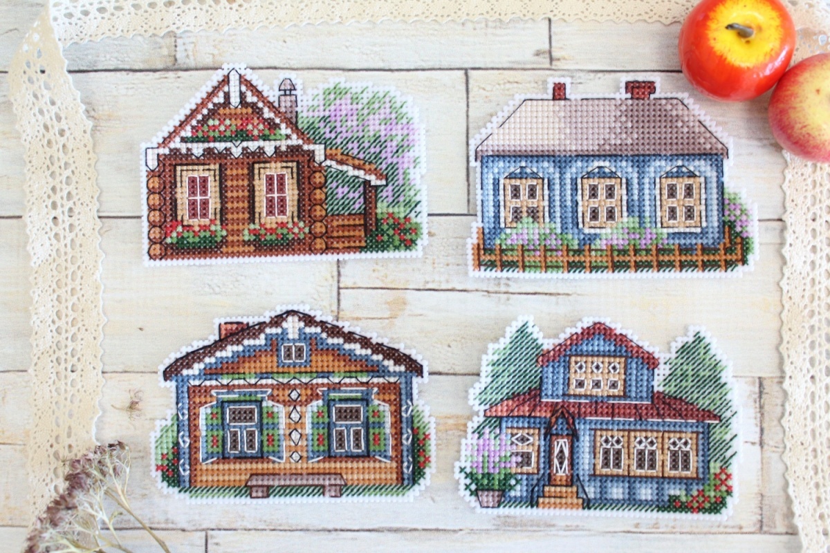 Magnets. Small Houses Cross Stitch Kit фото 2